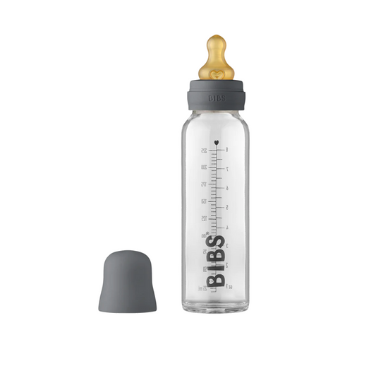 BIBS Baby Glass Bottle - Complete Set 8 Ounce - Iron