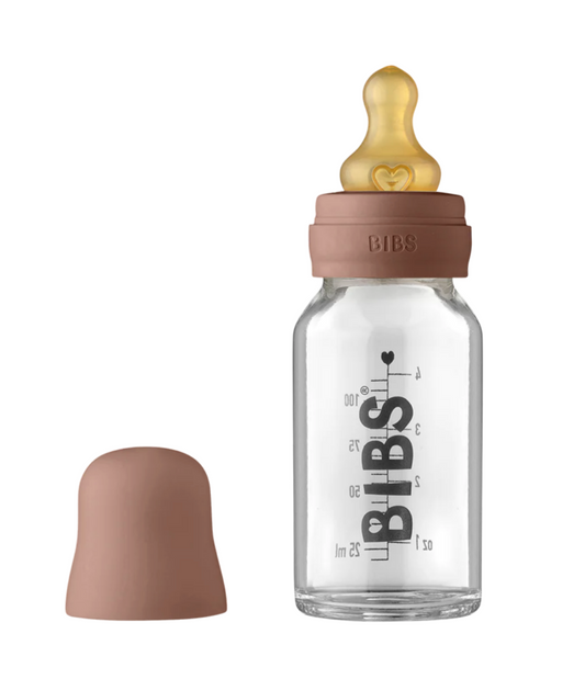 BIBS Baby Glass Bottle - Complete Set 4 Ounce - Woodchuck