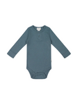 Load image into Gallery viewer, Organic Cotton Modal Long Sleeve Bodysuit - Stormy Night
