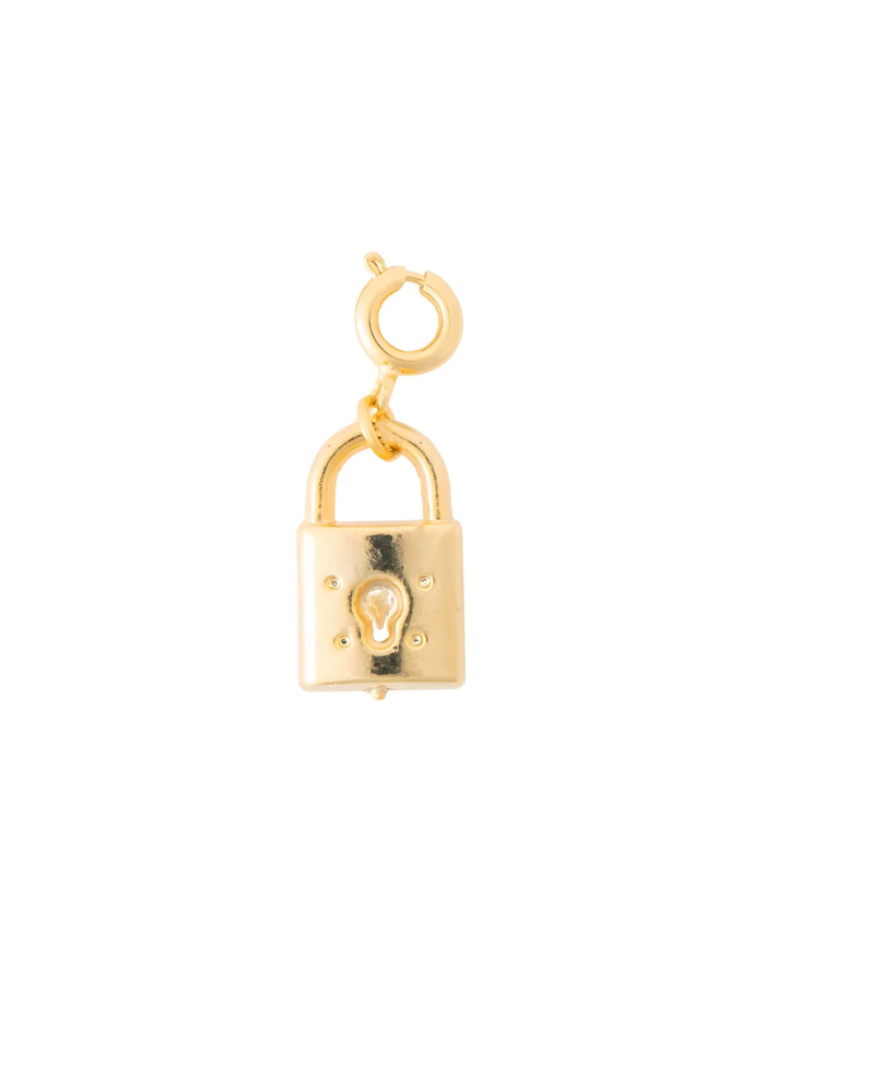 Gold Locket Charm for Bracelet or Necklace
