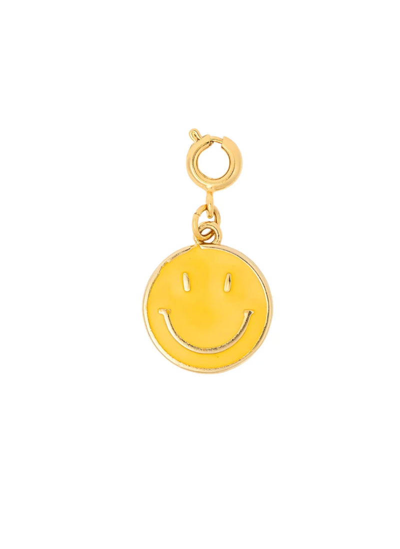 Yellow Smiley Face Charm for Bracelet or Necklace