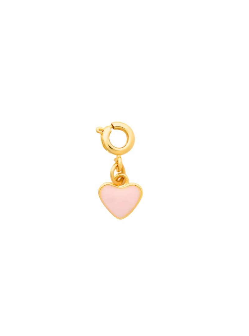Light Pink Mini Heart Charm for Bracelet or Necklace