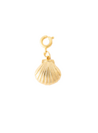 Gold Seashell Charm for Bracelet or Necklace