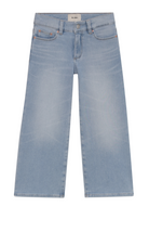 Light blue jeans on a white background
