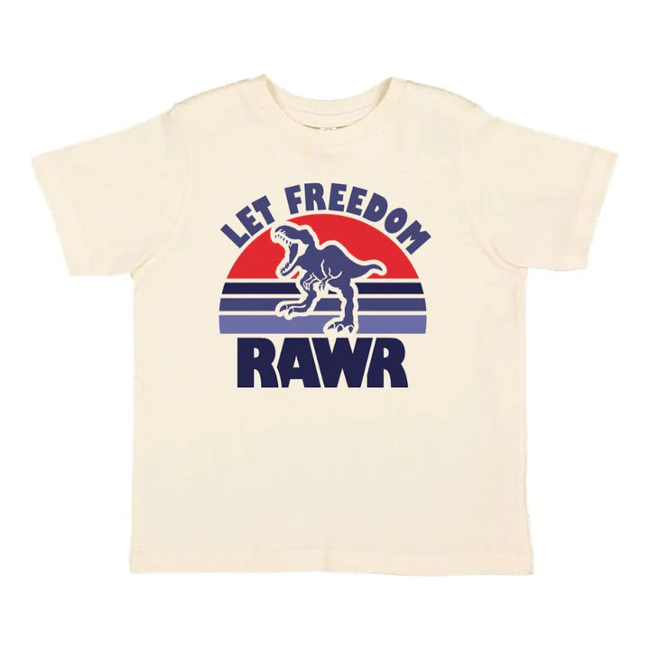kids let freedom rawr shirt