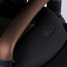 Black stroller with logo 