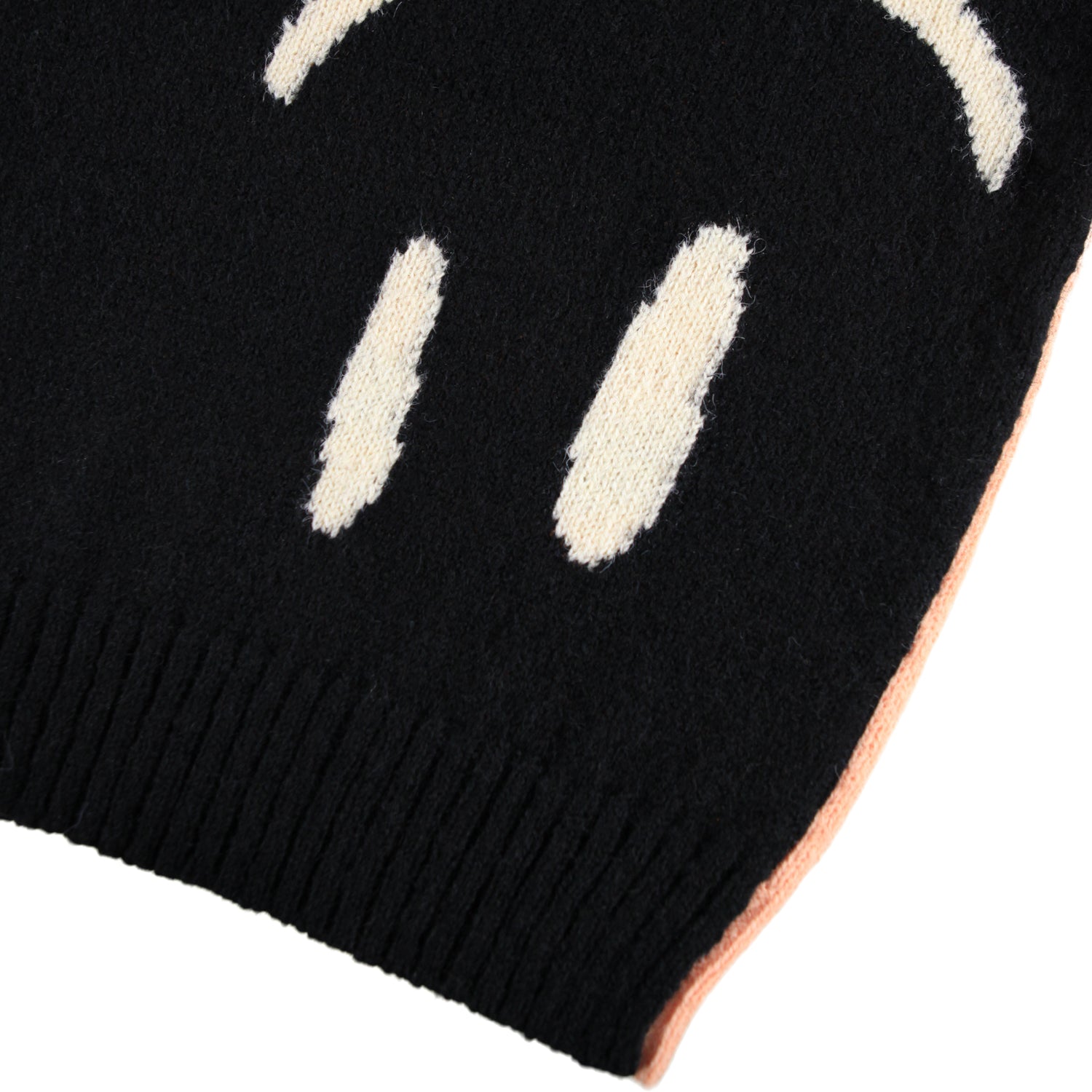 Smiley Face on Black Sweater 