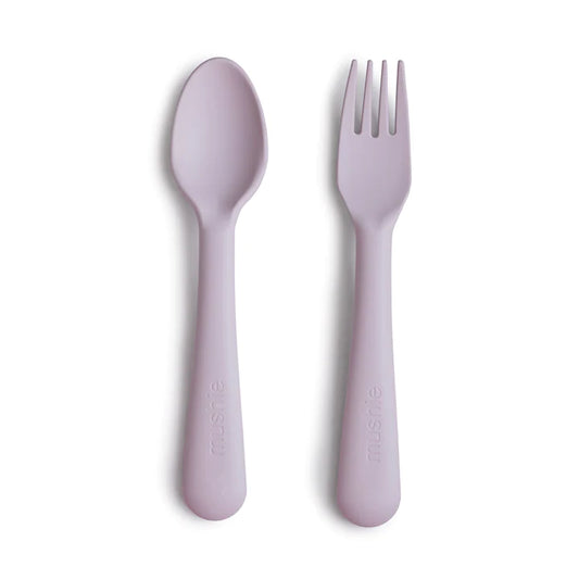 Dinnerware Fork and Spoon Set - Soft Lilac