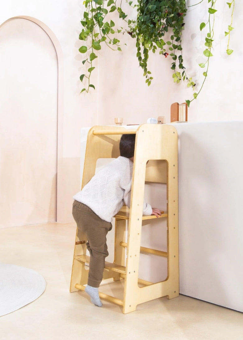 Standing Wooden Stool Functional for Toddlers 