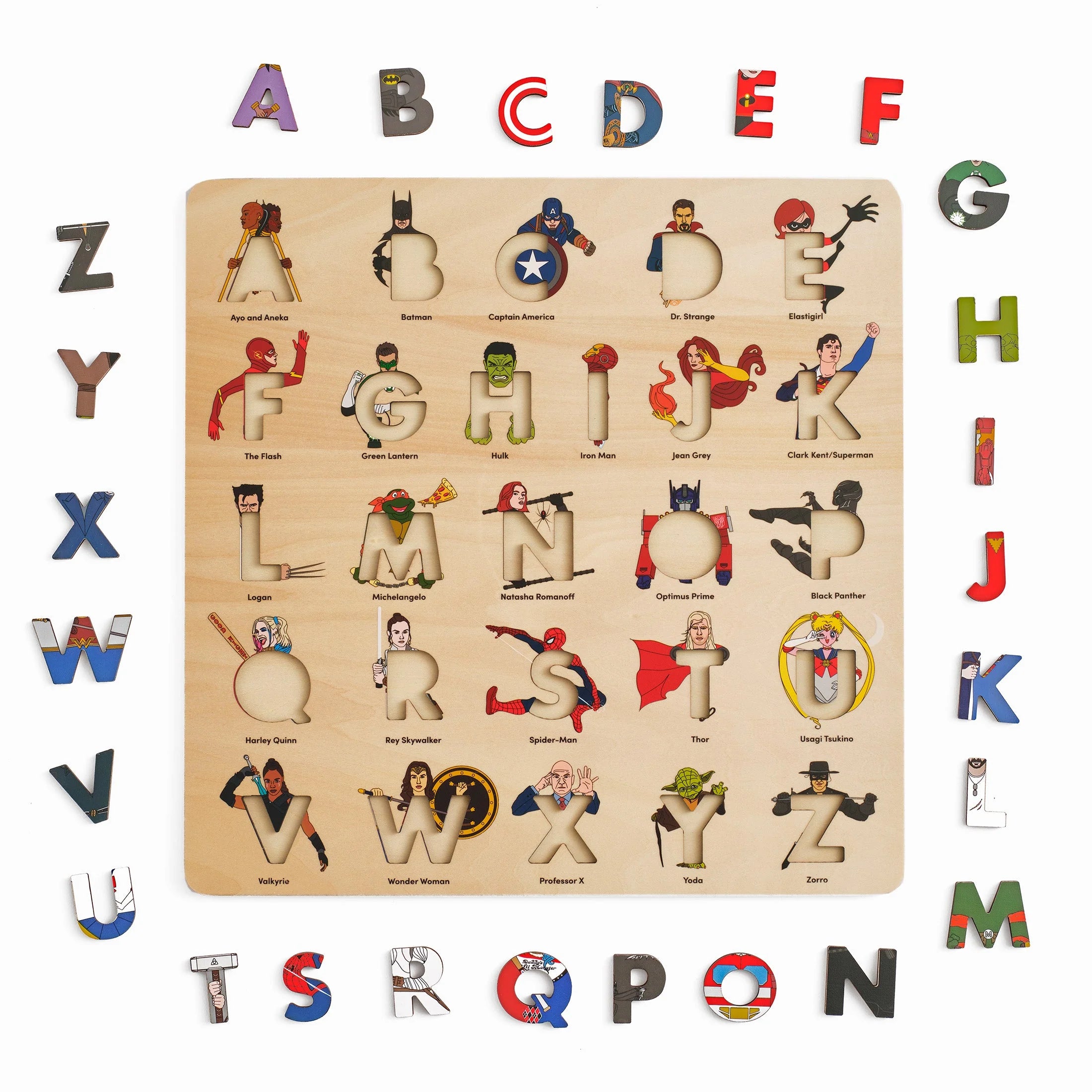 A to Z superhero puzzle