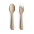 Load image into Gallery viewer, Dinnerware Fork and Spoon Set - Vanilla
