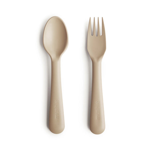 Dinnerware Fork and Spoon Set - Vanilla