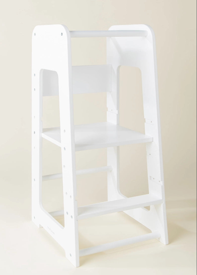 White Standing Stool for Toddlers and Kids 