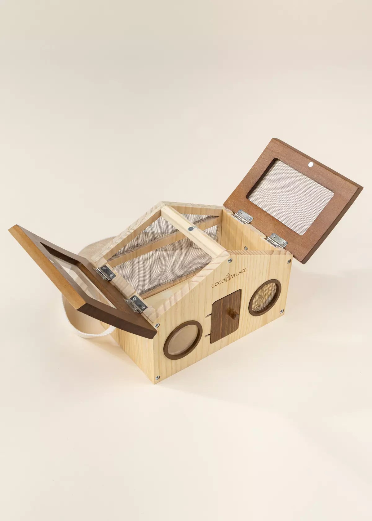 Wooden Bug House with Screens 