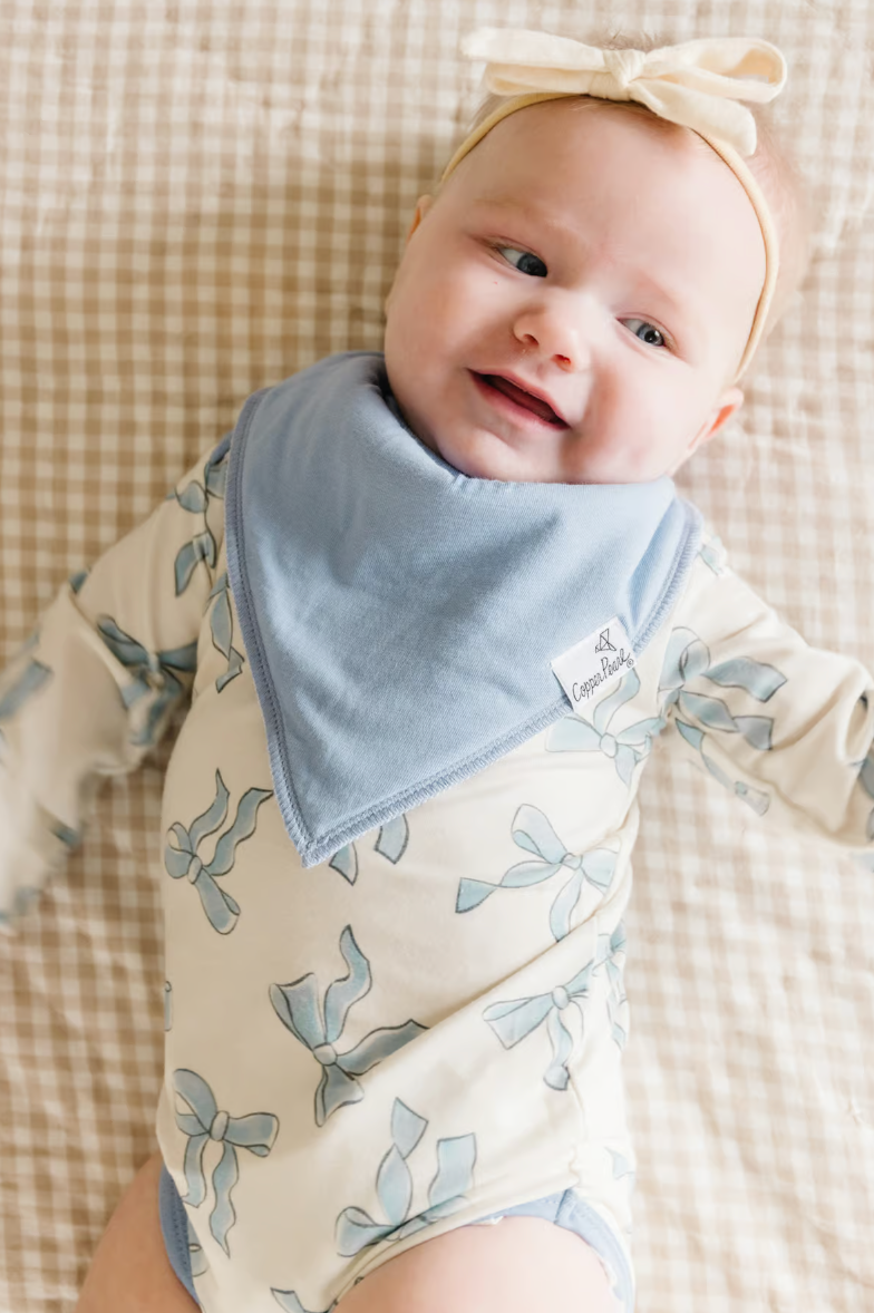 baby blue bandana bib 