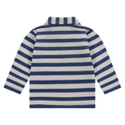 baby boy shirt in white and blue striped