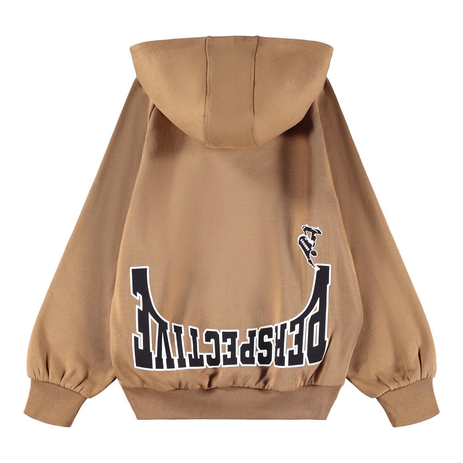 back of brown sweatshirt with perspective 