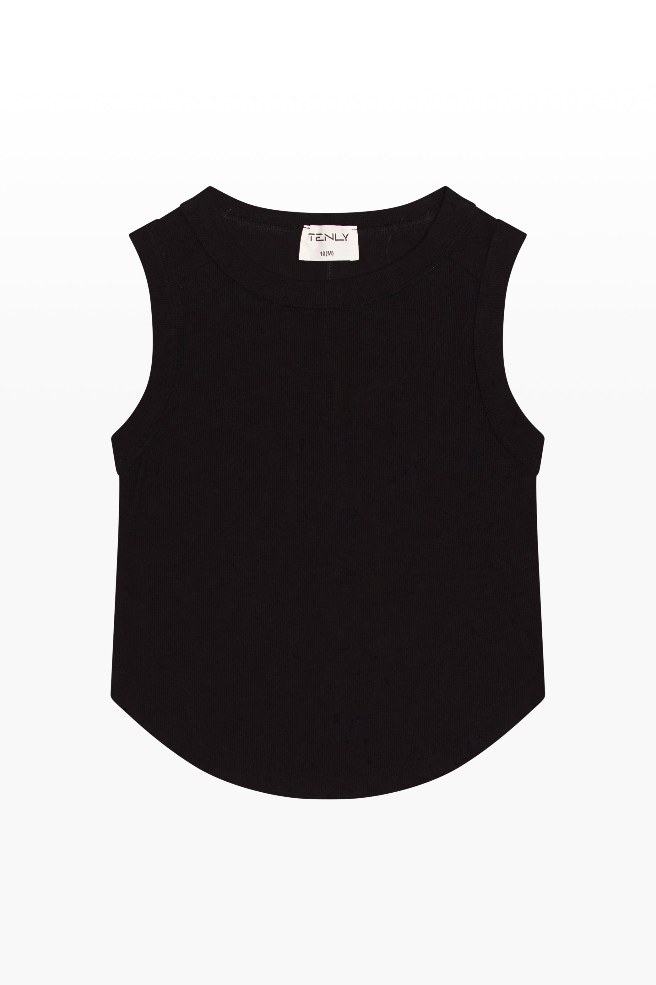 black ribbed tank top