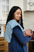 blue checkered burp cloth 