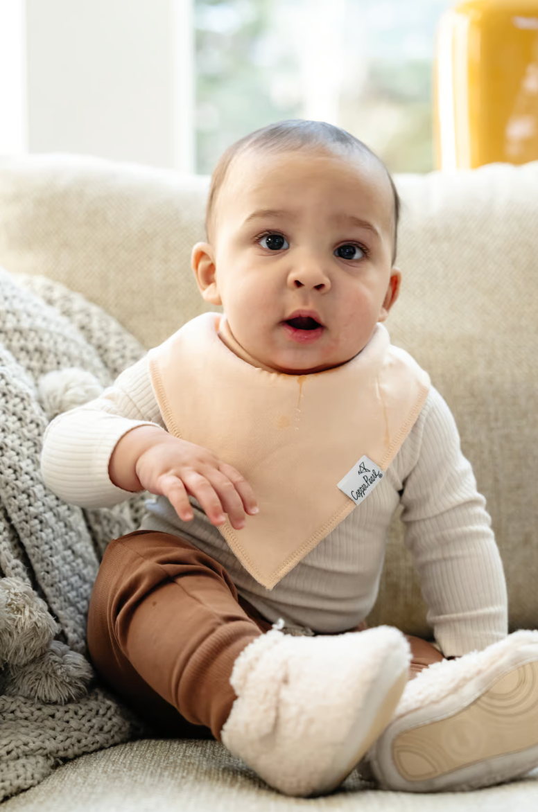 bright orange bandana bib 