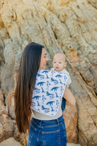 burp cloth with blue whales 