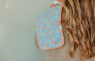 burp cloth with clementine print 