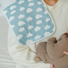 burp cloth with cloud designs 