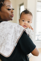 burp cloth with construction truck patterns 