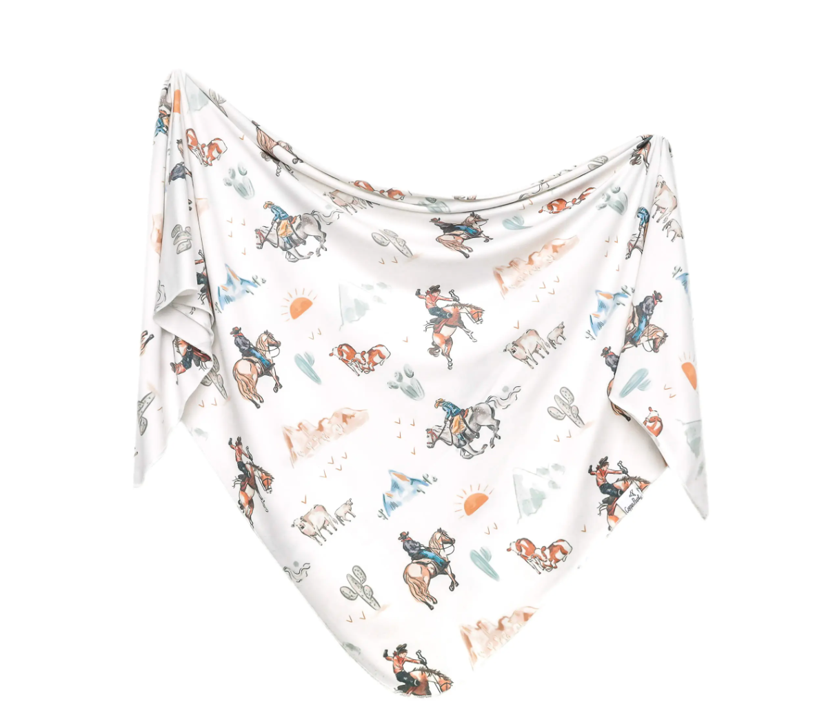 cowboy print swaddle from copper pearl 