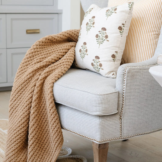Allspice Waffle Knit Throw Blanket - Home Throw