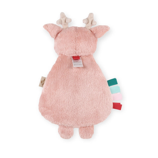 Holiday Itzy Lovey Plush and Teether Toy - Pink Reindeer