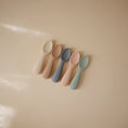 Load image into Gallery viewer, Silicone Toddler Starter Spoons 2-Pack - Blush + Shifting Sand
