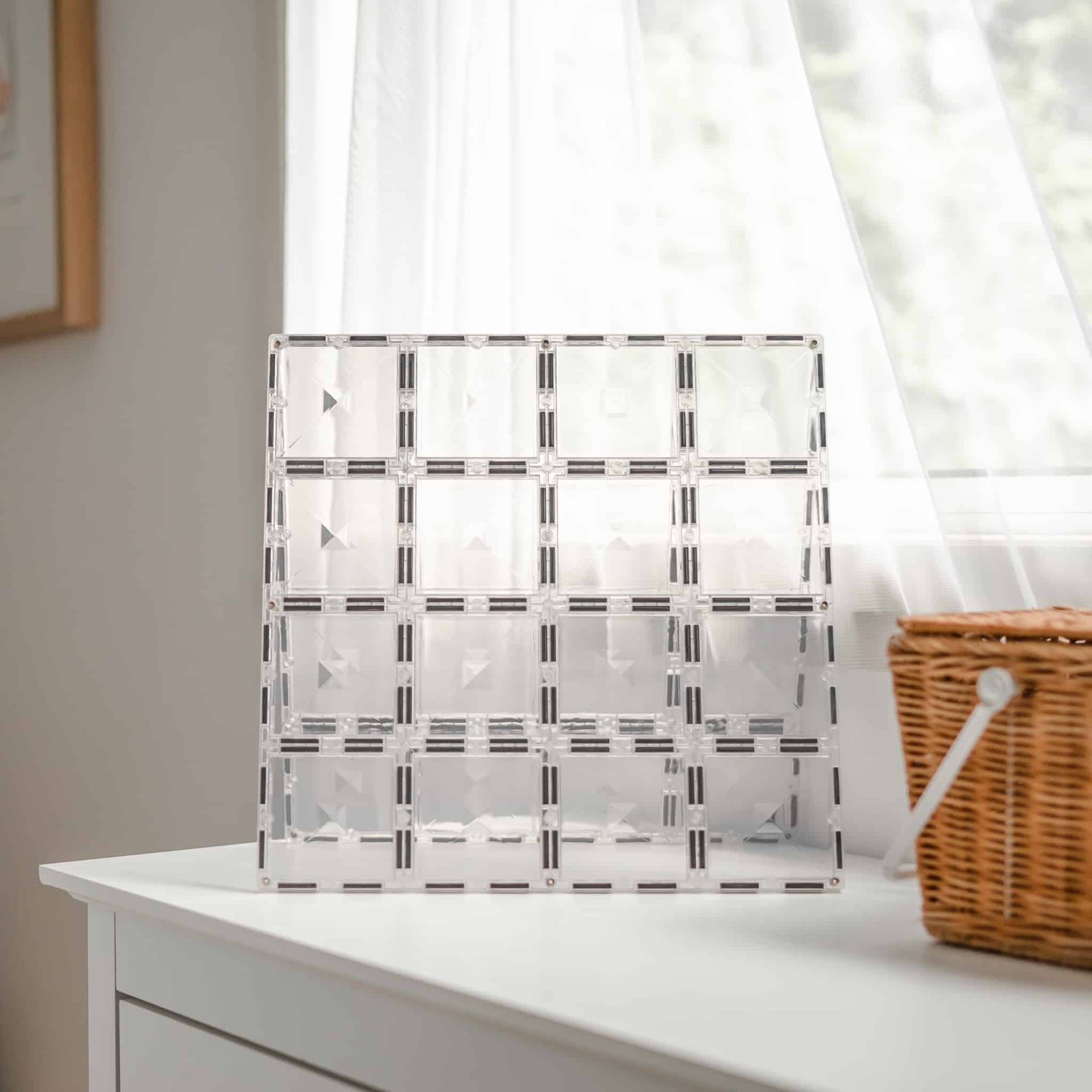 Clear magnetic tiles