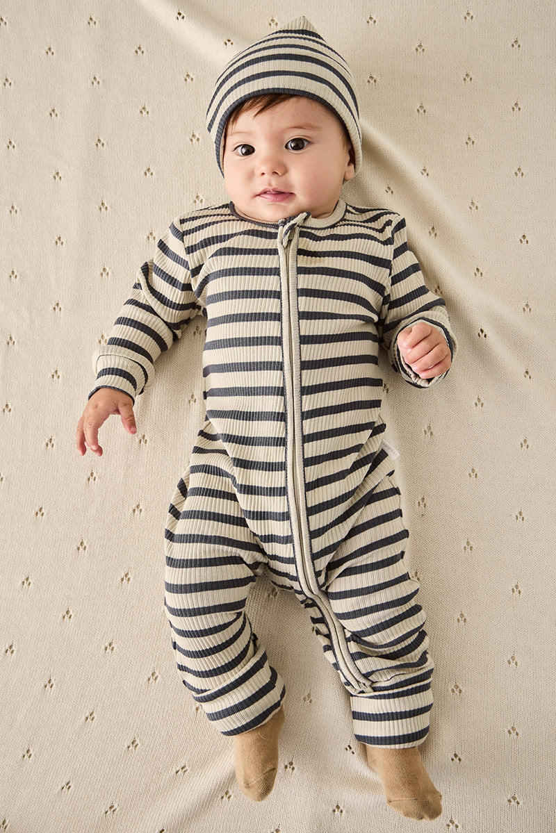 baby striped pajamas