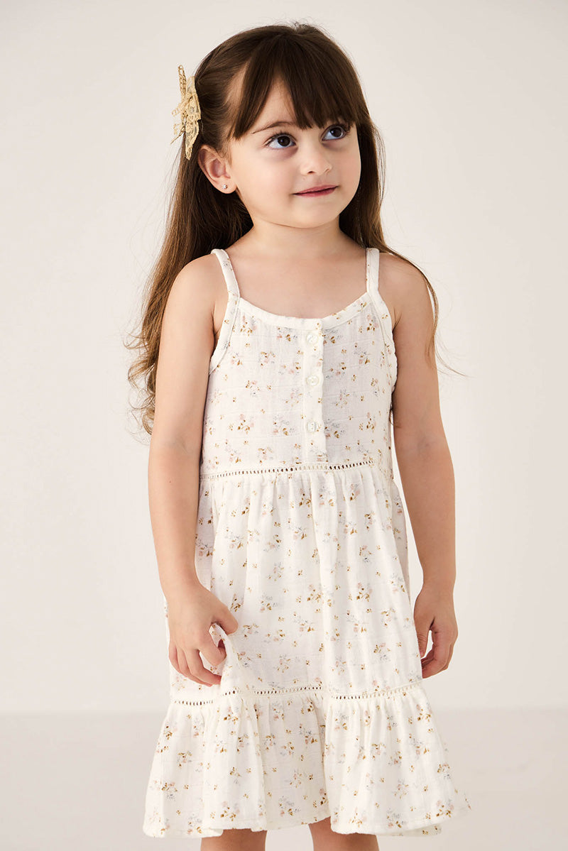 Toddler Cream Floral Sun Dress