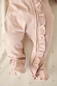 Load image into Gallery viewer, Light Pink Ruffle Cotton One Piece baby
