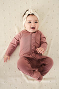 Load image into Gallery viewer, Dark Pink Ruffle One Piece baby
