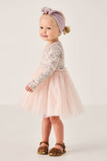 Load image into Gallery viewer, Purple Floral Light Pink Tutu Dress Toddler
