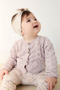 Load image into Gallery viewer, Toddler Lavender Knit Button up Cardigan

