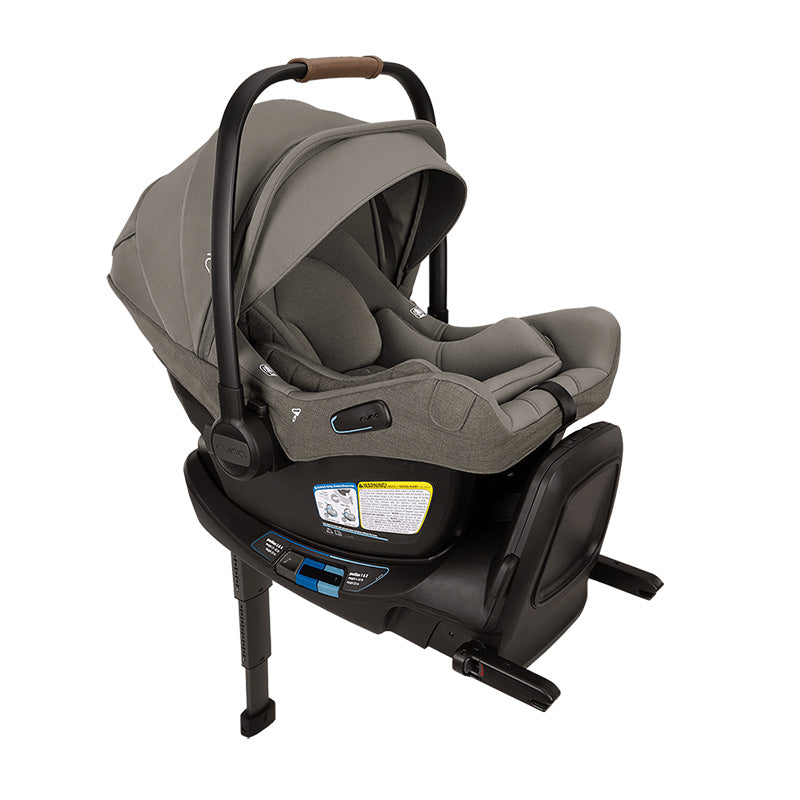 gray infant carseat with base