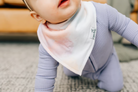 pink orange and purple tie die bandana bib