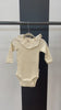 Cream Ribbed Body Suit with Ruffled Collar 