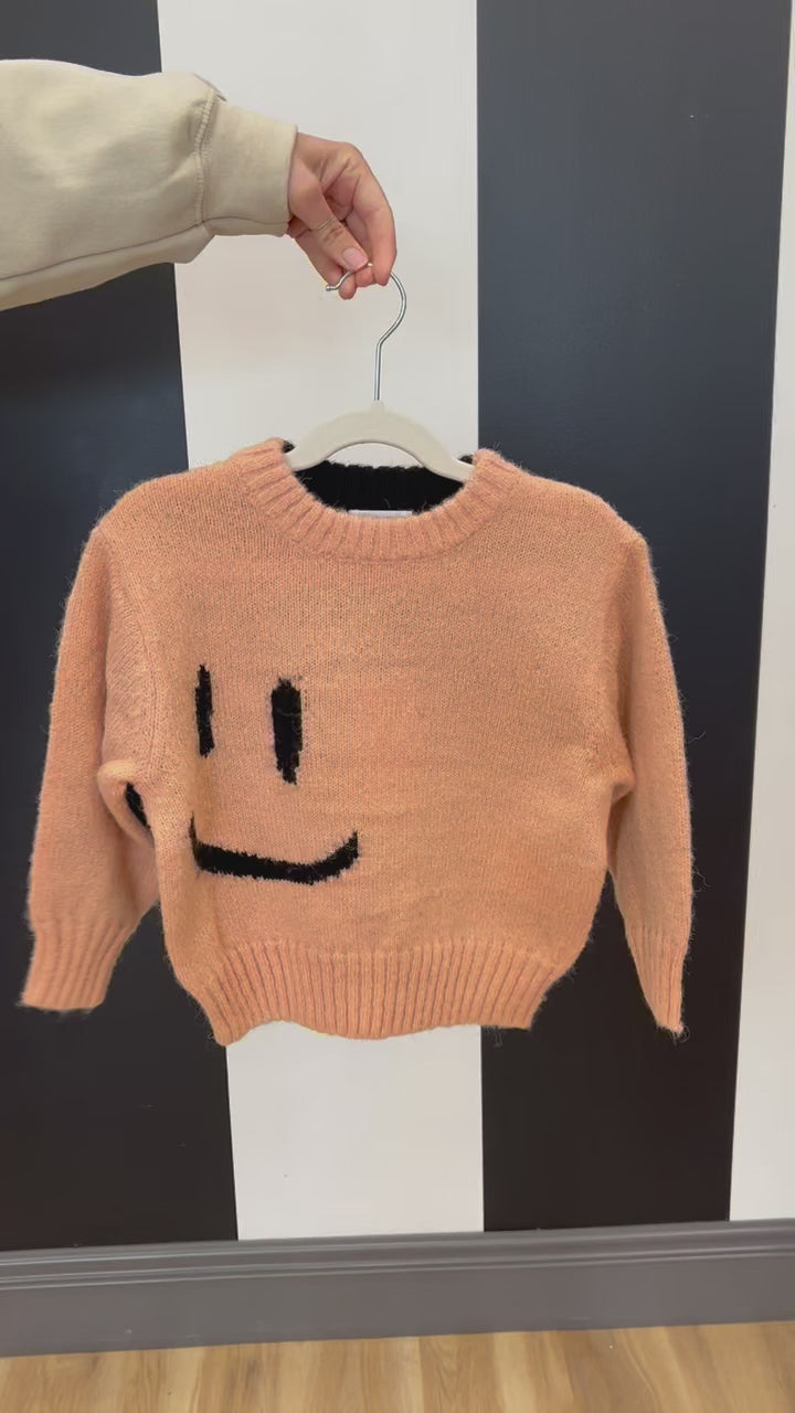 Video of Pink and Black Smiley Molo Sweater 