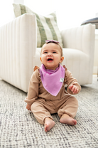 purple bandana bib 