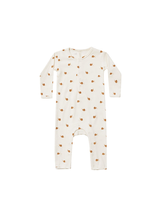 Ribbed Baby Jumpsuit - Snails