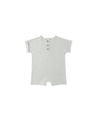 Striped baby romper on a white background