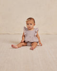 Load image into Gallery viewer, Purple Quincy Mae Romper baby
