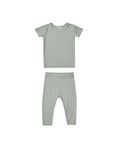 Load image into Gallery viewer, Blue Grid Bamboo Pajama Set Toddler
