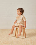 Load image into Gallery viewer, Terry Tee + Shorts Set - Honey Stripe
