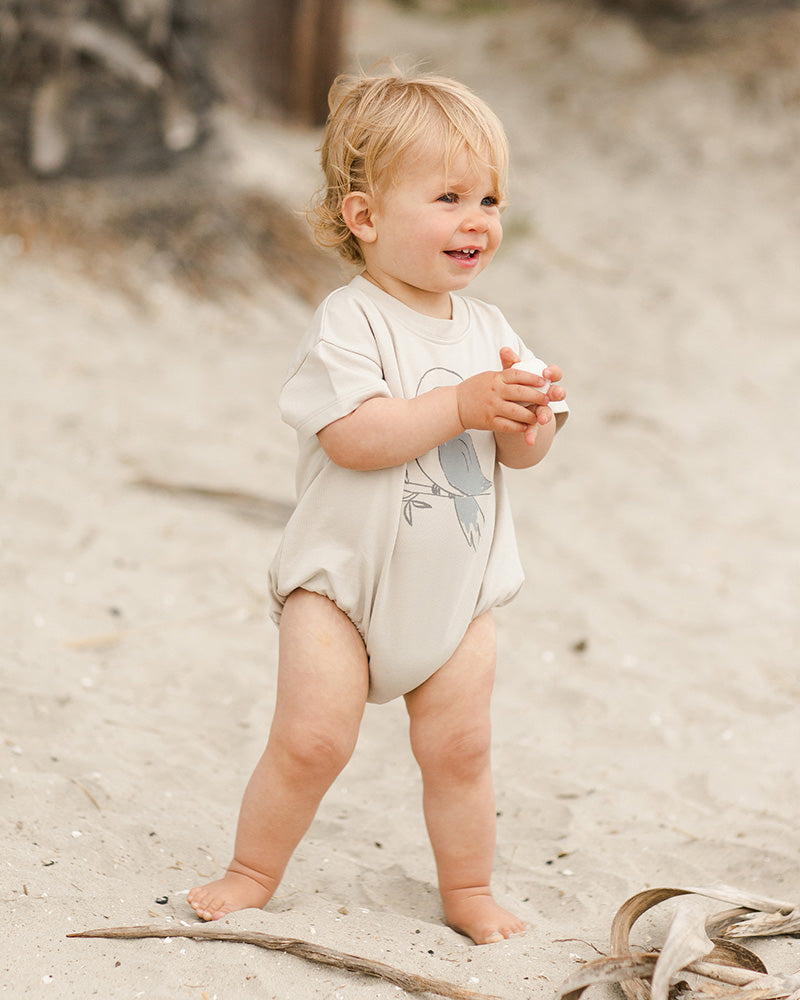 Relaxed Bubble Romper - Parrot